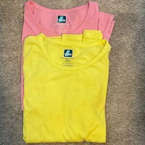 ADAR UNDERSCRUB TEES Yellow & Pink
